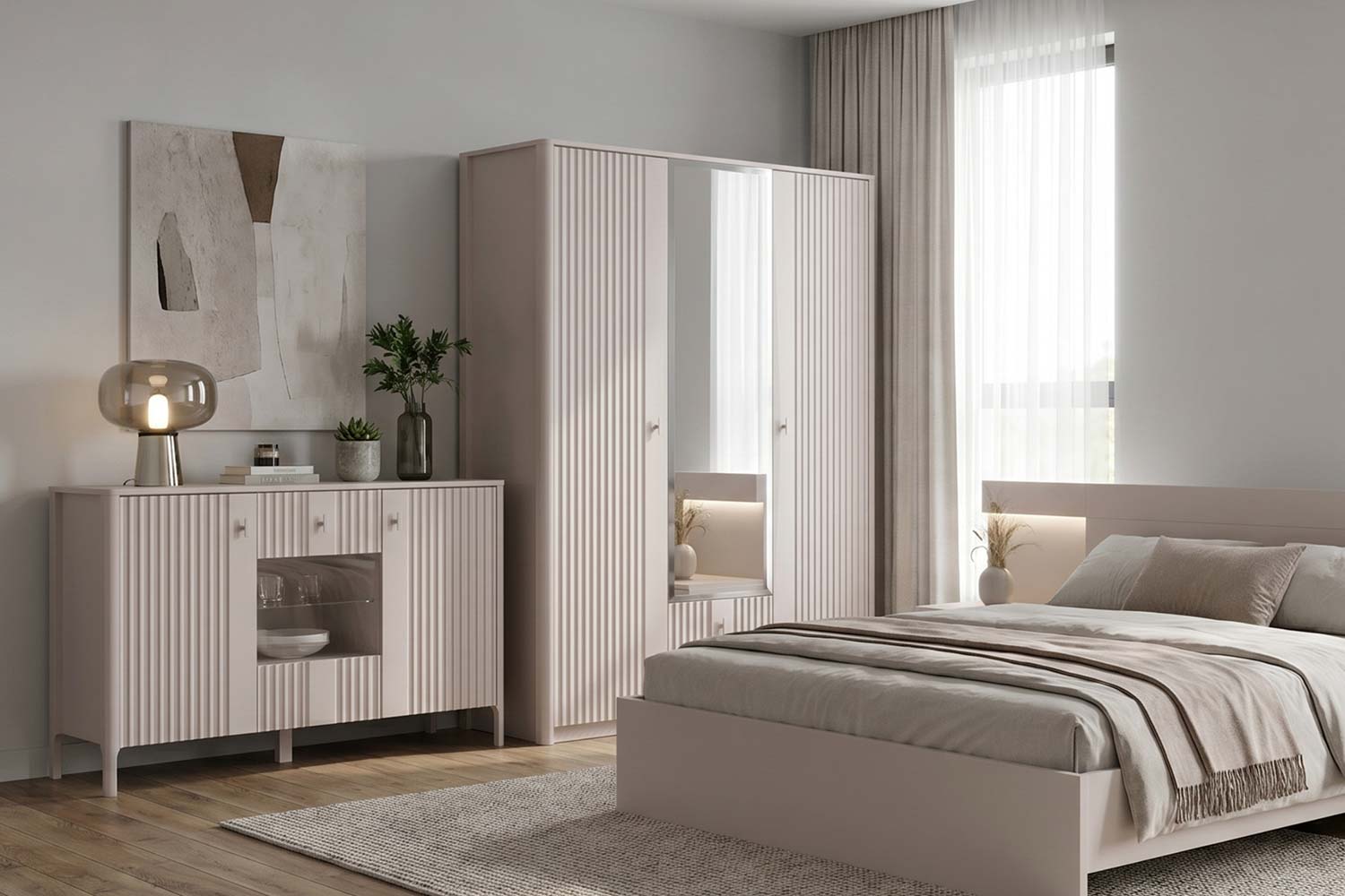 Кровать с ПМ и мягким элементом Далия / Dalia LOZ160х200